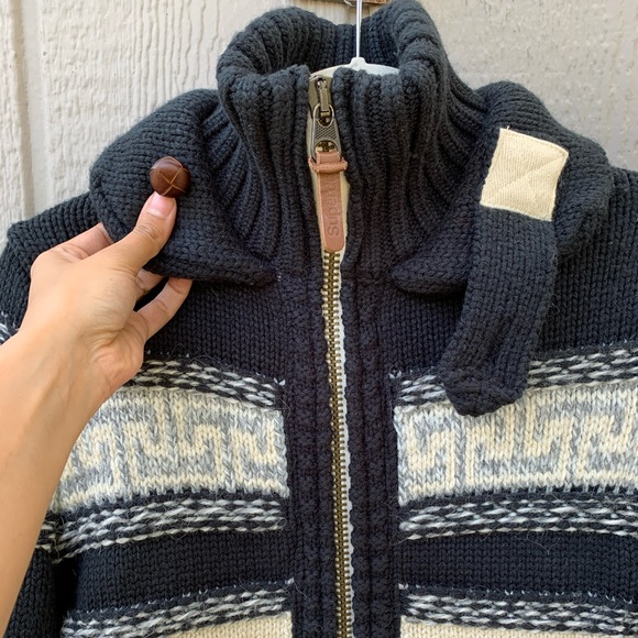 Vintage Superdry thick knit heavy sweater jacket - Picture 13 of 15